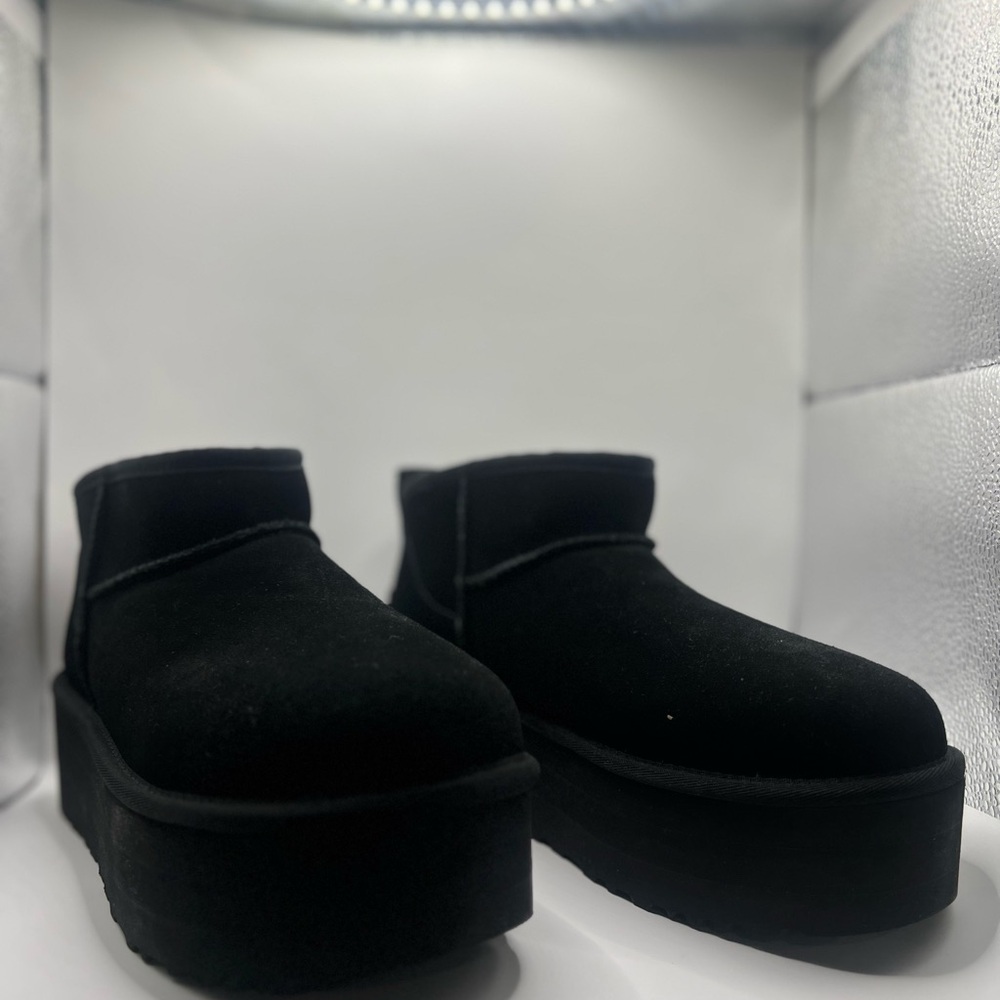 UGG Black Classic Ultra Mini Platform Boots